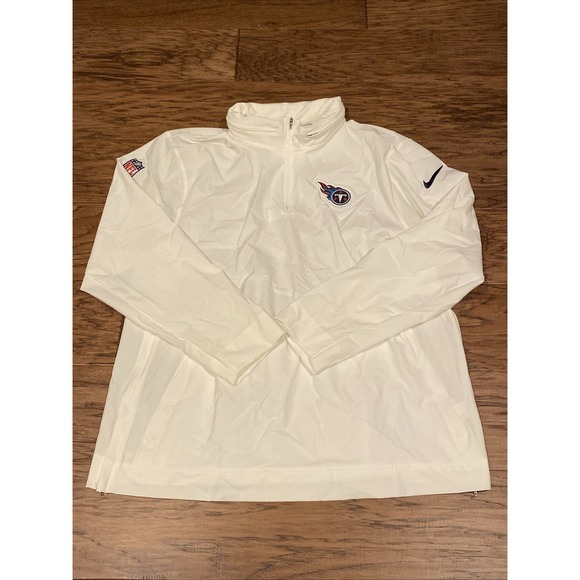 Nike Other - Tennessee Titans Nike Team Issued Mens Windbreaker Hoodie White 1/4 Zip Jacket